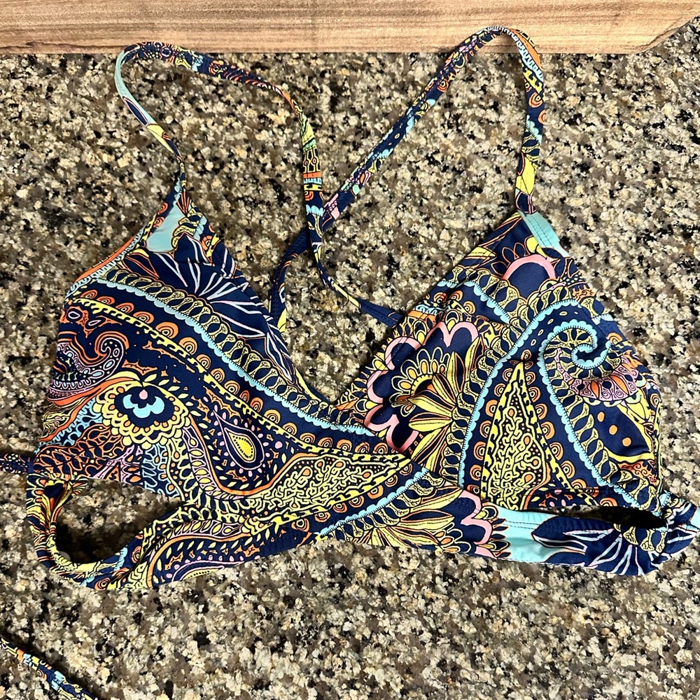 Colorful Paisley Bikini Top by Clean Water